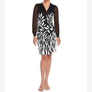 NWT 100% silk DVF wrap dress sheer sleeves